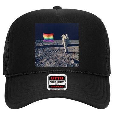 Pride Moon Landing Graphic Lgbtq Gift Trucker Hat