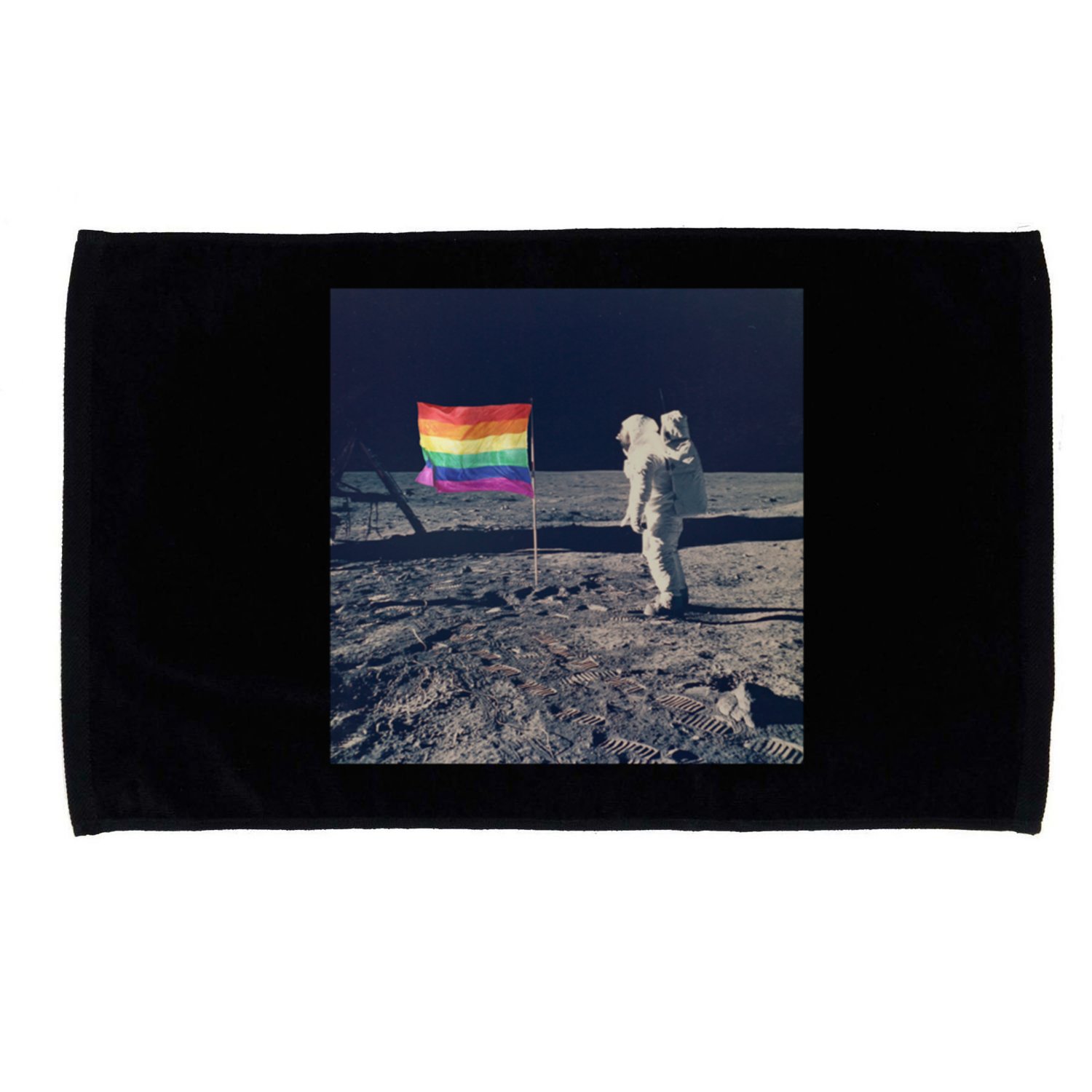 Pride Moon Landing Graphic Lgbtq Gift Microfiber Hand Towel