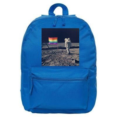 Pride Moon Landing Graphic Lgbtq Gift 16 in Basic Backpack