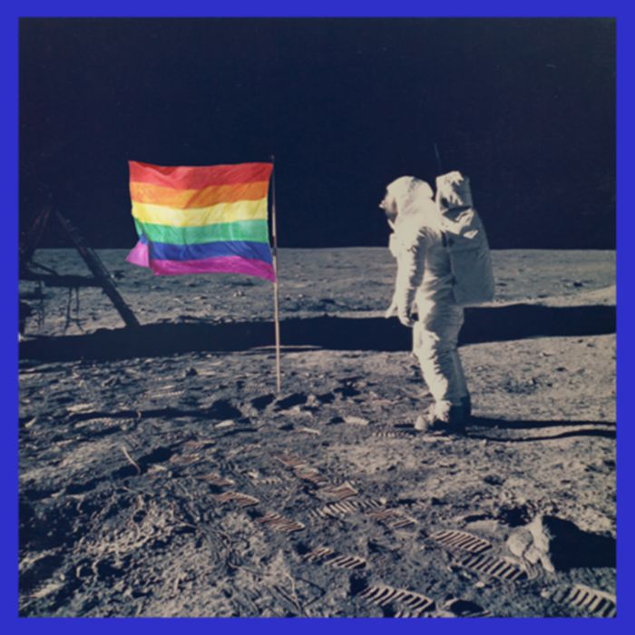 Pride Moon Landing Graphic Lgbtq Gift 16 in Basic Backpack