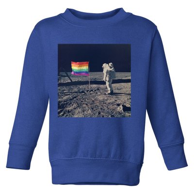 Pride Moon Landing Graphic Lgbtq Gift Toddler Sweatshirt