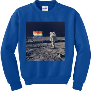 Pride Moon Landing Graphic Lgbtq Gift Kids Sweatshirt