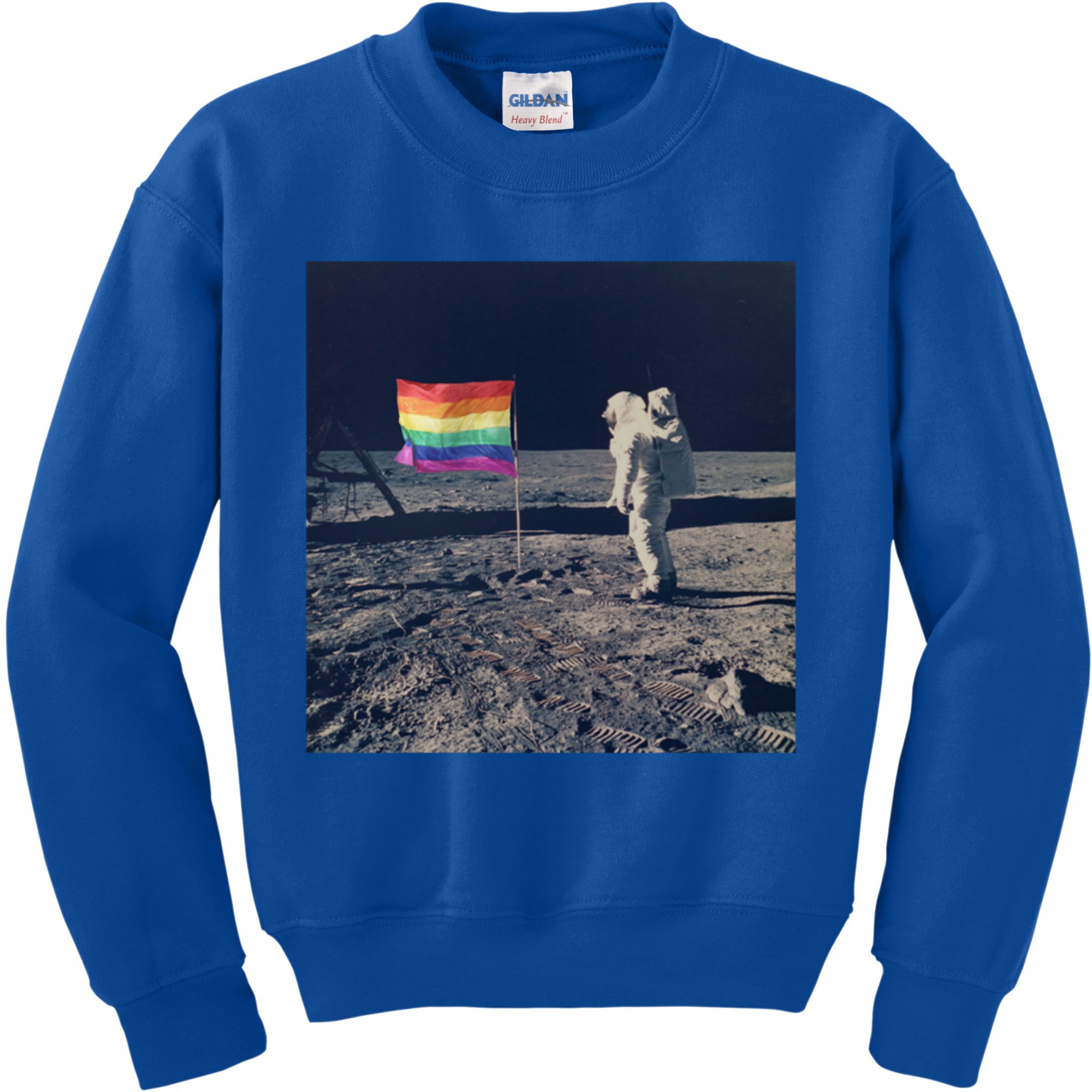 Pride Moon Landing Graphic Lgbtq Gift Kids Sweatshirt