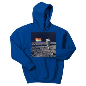 Pride Moon Landing Graphic Lgbtq Gift Kids Hoodie