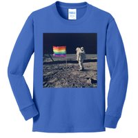 Pride Moon Landing Graphic Lgbtq Gift Kids Long Sleeve Shirt