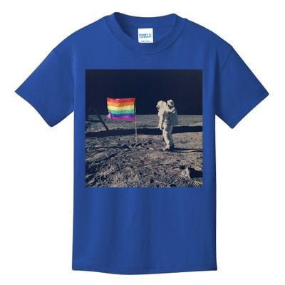 Pride Moon Landing Graphic Lgbtq Gift Kids T-Shirt