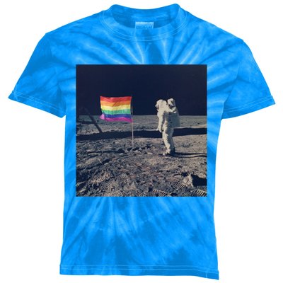 Pride Moon Landing Graphic Lgbtq Gift Kids Tie-Dye T-Shirt