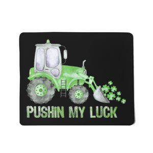 Pushing My Luck Construction Worker St Patrick's Day Boy Mousepad