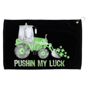 Pushing My Luck Construction Worker St Patrick's Day Boy Grommeted Golf Towel