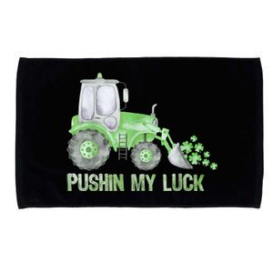 Pushing My Luck Construction Worker St Patrick's Day Boy Microfiber Hand Towel