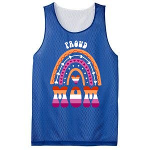 Proud Mom Lesbian Pride Rainbow Gift Mesh Reversible Basketball Jersey Tank