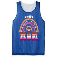 Proud Mom Lesbian Pride Rainbow Gift Mesh Reversible Basketball Jersey Tank