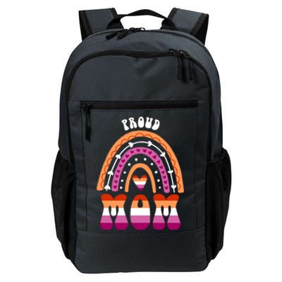 Proud Mom Lesbian Pride Rainbow Gift Daily Commute Backpack