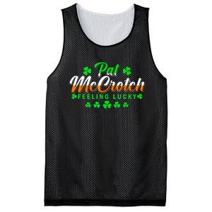 Pat McCrotch Luck Of The Irish Funny St Patricks Day Gifts Mesh Reversible Basketball Jersey Tank