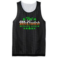 Pat McCrotch Luck Of The Irish Funny St Patricks Day Gifts Mesh Reversible Basketball Jersey Tank