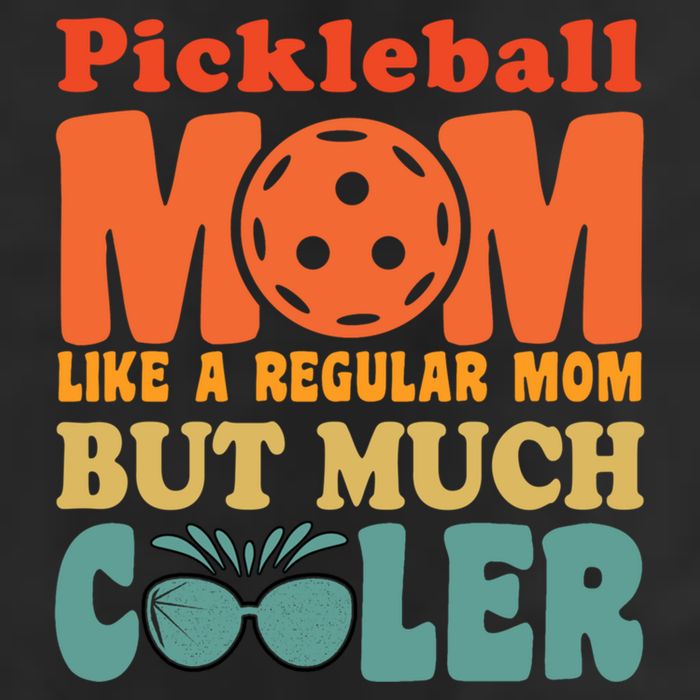 Pickleball Mom Like A Regular Mom Cool Funny Pickleball Gift 7 Panel Mesh Trucker Snapback Hat