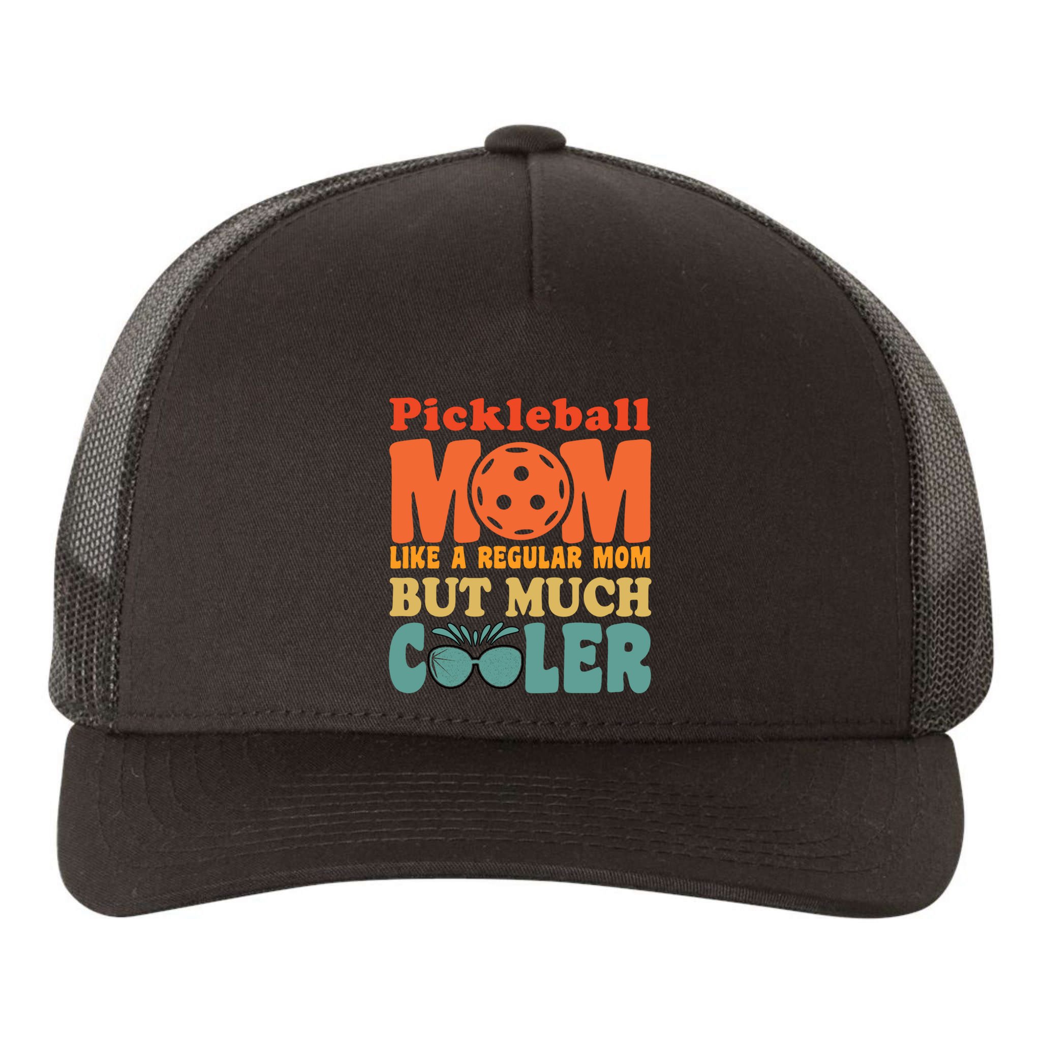 Pickleball Mom Like A Regular Mom Cool Funny Pickleball Gift Yupoong Adult 5-Panel Trucker Hat
