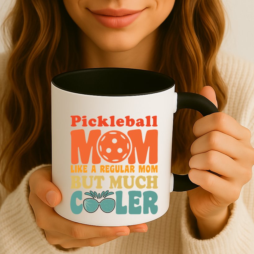 Pickleball Mom Like A Regular Mom Cool Funny Pickleball Gift Mug