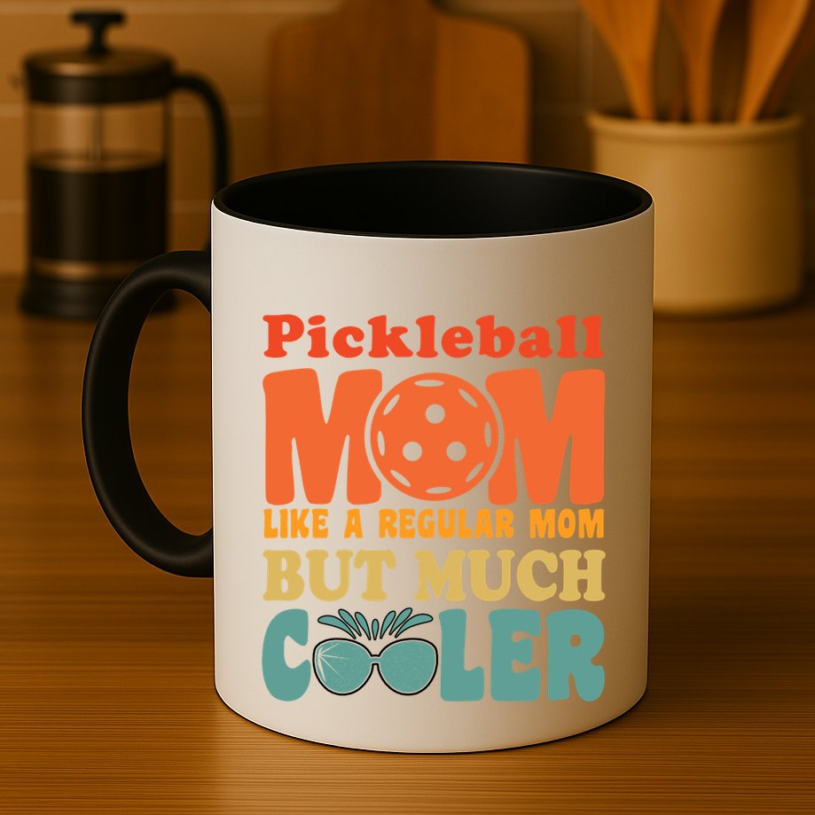 Pickleball Mom Like A Regular Mom Cool Funny Pickleball Gift Mug