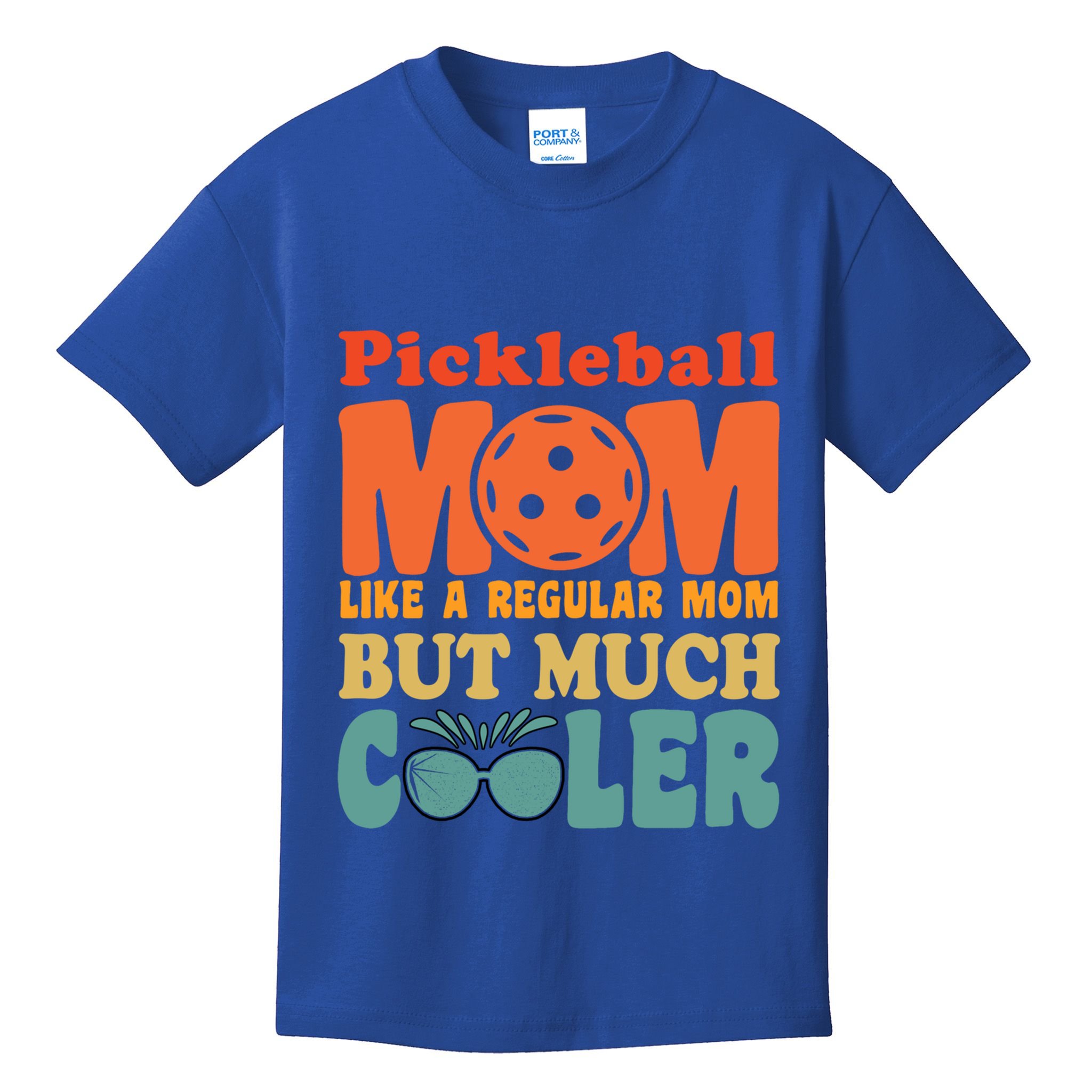 Pickleball Mom Like A Regular Mom Cool Funny Pickleball Gift Kids T-Shirt