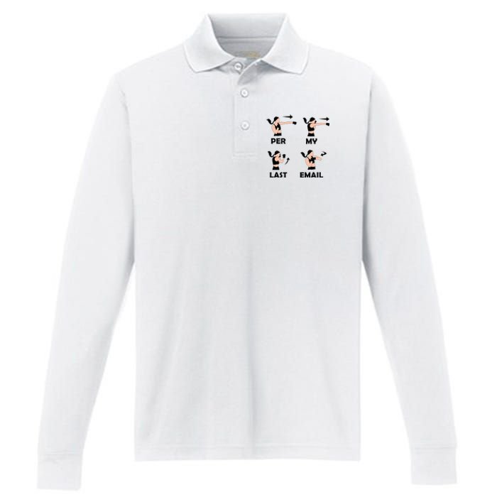 Per My Last Email I'm A Professional funny Performance Long Sleeve Polo