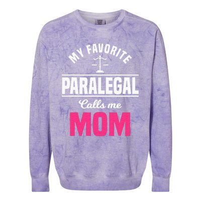 Paralegal Mom Law Legal Assistant Litigator Mother's Day Colorblast Crewneck Sweatshirt