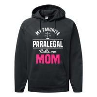 Paralegal Mom Law Legal Assistant Litigator Mother's Day Performance Fleece Hoodie