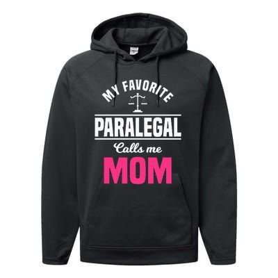 Paralegal Mom Law Legal Assistant Litigator Mother's Day Performance Fleece Hoodie