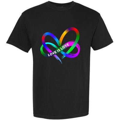 Pride Month Lgbt Straight Heart With Love Is Love Garment-Dyed Heavyweight T-Shirt