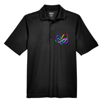 Pride Month Lgbt Straight Heart With Love Is Love Men's Origin Performance Piqué Polo