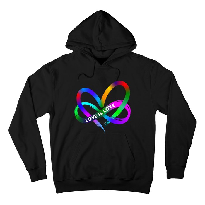 Pride Month Lgbt Straight Heart With Love Is Love Hoodie