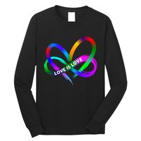 Pride Month Lgbt Straight Heart With Love Is Love Long Sleeve Shirt