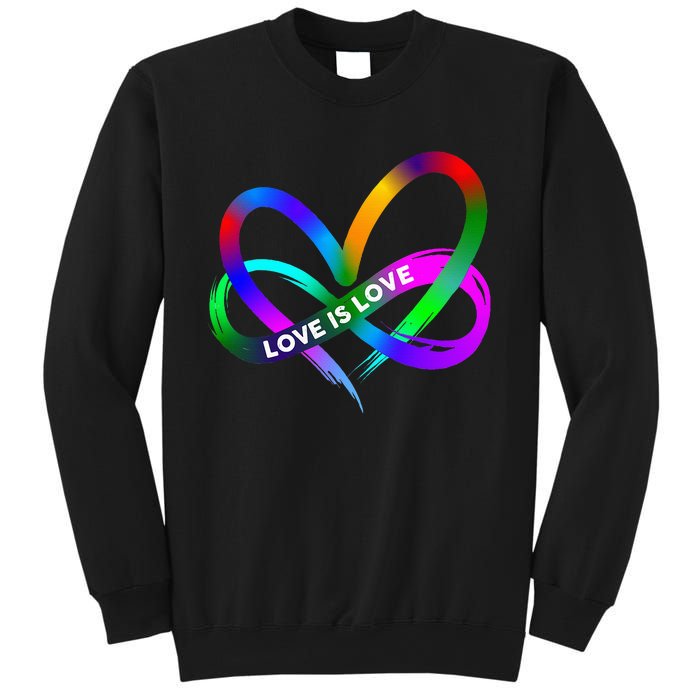 Pride Month Lgbt Straight Heart With Love Is Love Sweatshirt