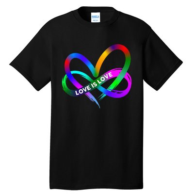 Pride Month Lgbt Straight Heart With Love Is Love Tall T-Shirt