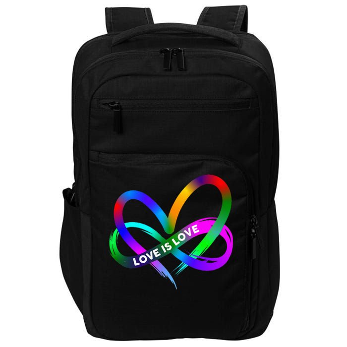 Pride Month Lgbt Straight Heart With Love Is Love Impact Tech Backpack