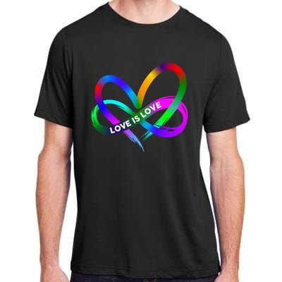 Pride Month Lgbt Straight Heart With Love Is Love Adult ChromaSoft Performance T-Shirt