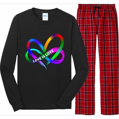 Pride Month Lgbt Straight Heart With Love Is Love Long Sleeve Pajama Set