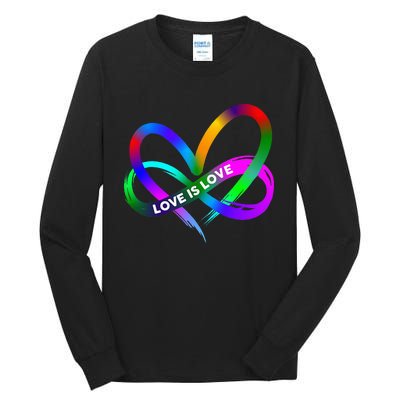 Pride Month Lgbt Straight Heart With Love Is Love Tall Long Sleeve T-Shirt