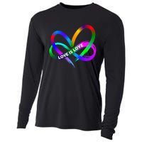 Pride Month Lgbt Straight Heart With Love Is Love Cooling Performance Long Sleeve Crew