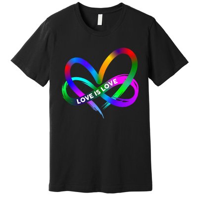 Pride Month Lgbt Straight Heart With Love Is Love Premium T-Shirt