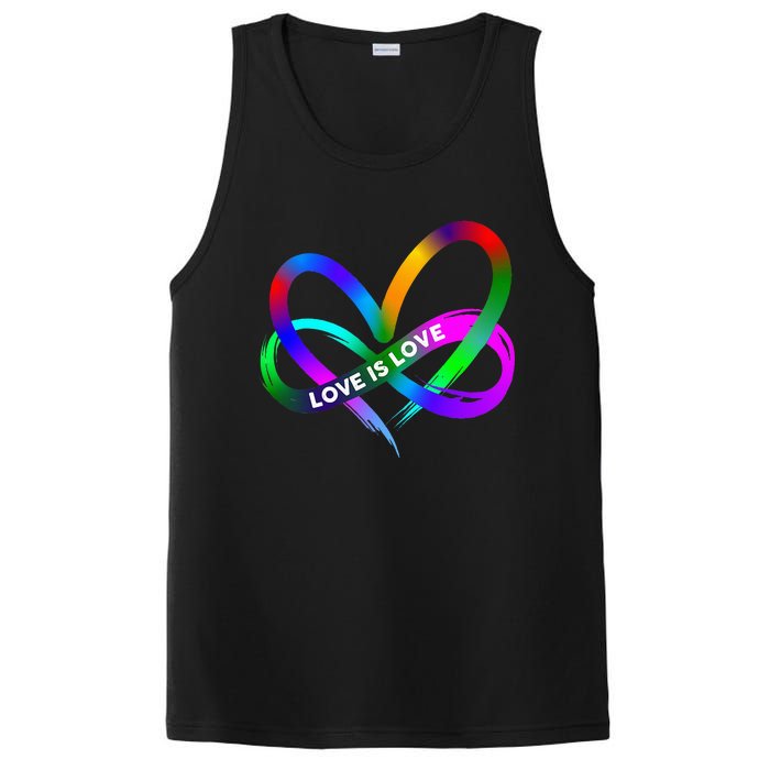 Pride Month Lgbt Straight Heart With Love Is Love PosiCharge Competitor Tank