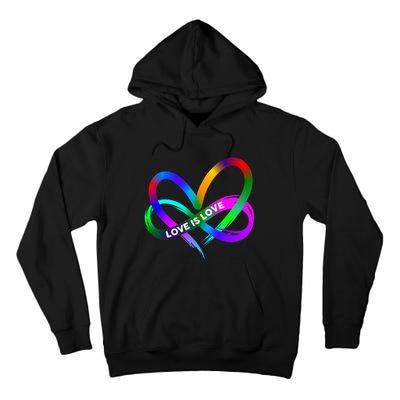 Pride Month Lgbt Straight Heart With Love Is Love Tall Hoodie