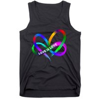 Pride Month Lgbt Straight Heart With Love Is Love Tank Top