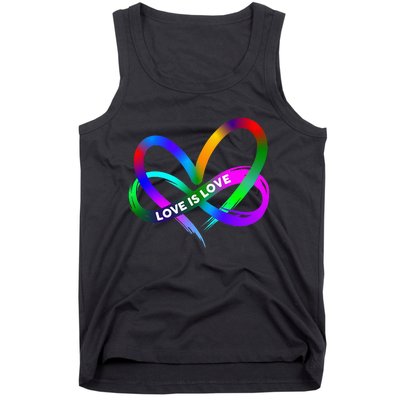 Pride Month Lgbt Straight Heart With Love Is Love Tank Top