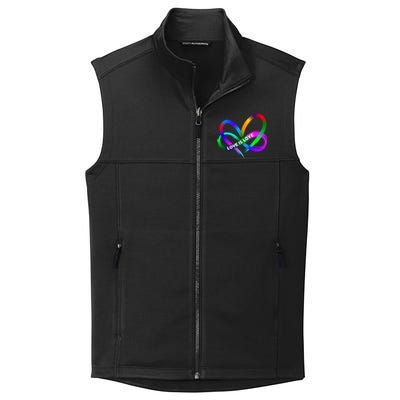 Pride Month Lgbt Straight Heart With Love Is Love Collective Smooth Fleece Vest