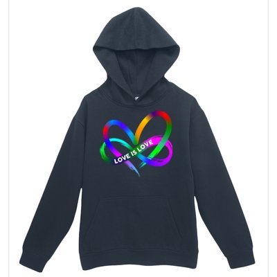 Pride Month Lgbt Straight Heart With Love Is Love Urban Pullover Hoodie