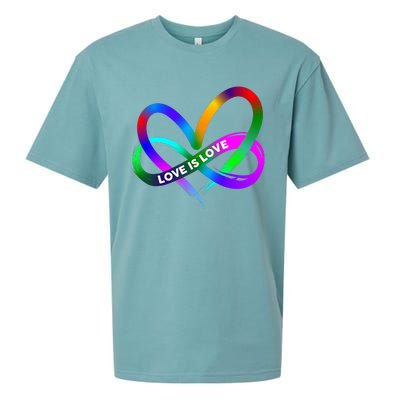 Pride Month Lgbt Straight Heart With Love Is Love Sueded Cloud Jersey T-Shirt