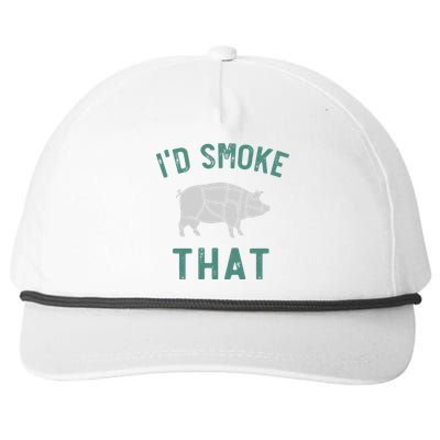 Pork Meat Lover Bbq Grillmaster Grilling Funny Barbecue Gift Snapback Five-Panel Rope Hat