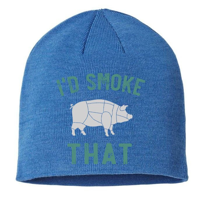 Pork Meat Lover Bbq Grillmaster Grilling Funny Barbecue Gift Sustainable Beanie