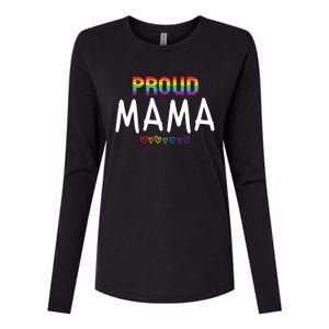 Proud Mama Lgbtq Pride Month Rainbow Heart Cute Lgbt Mom Gift Womens Cotton Relaxed Long Sleeve T-Shirt